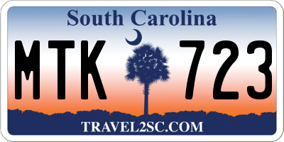 SC license plate MTK723