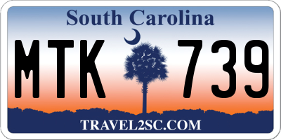 SC license plate MTK739