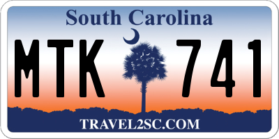 SC license plate MTK741