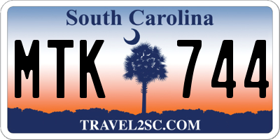 SC license plate MTK744