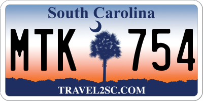 SC license plate MTK754