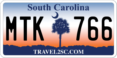 SC license plate MTK766