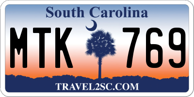 SC license plate MTK769