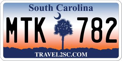 SC license plate MTK782