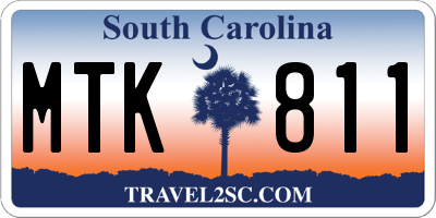 SC license plate MTK811