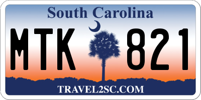 SC license plate MTK821