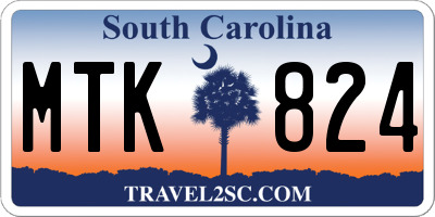 SC license plate MTK824