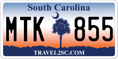 SC license plate MTK855