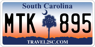 SC license plate MTK895