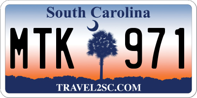 SC license plate MTK971