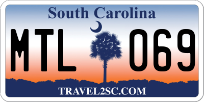 SC license plate MTL069
