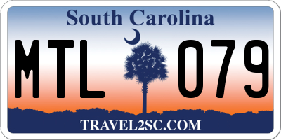SC license plate MTL079