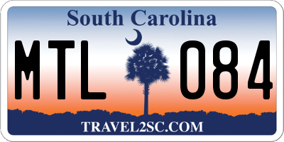 SC license plate MTL084