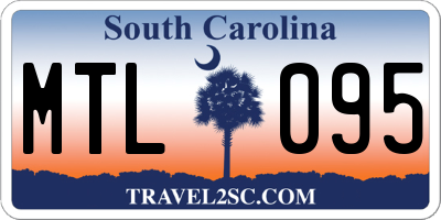 SC license plate MTL095