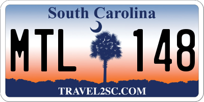 SC license plate MTL148