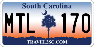 SC license plate MTL170