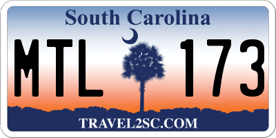 SC license plate MTL173
