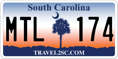 SC license plate MTL174