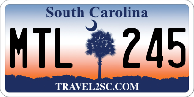 SC license plate MTL245