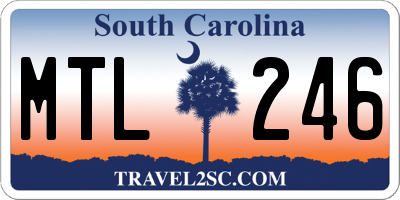 SC license plate MTL246