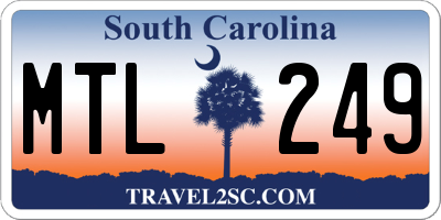 SC license plate MTL249