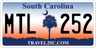 SC license plate MTL252
