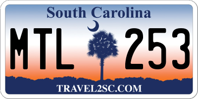 SC license plate MTL253
