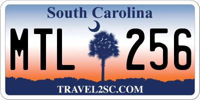 SC license plate MTL256