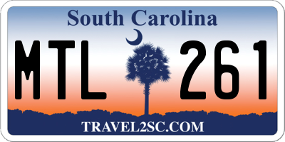 SC license plate MTL261