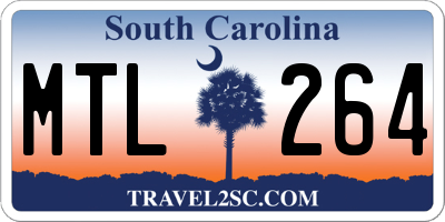 SC license plate MTL264