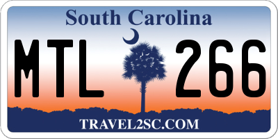 SC license plate MTL266
