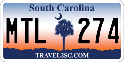 SC license plate MTL274
