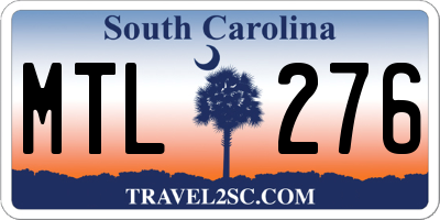 SC license plate MTL276