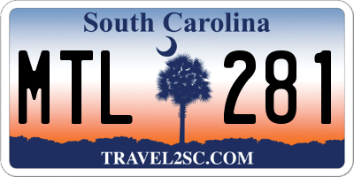SC license plate MTL281
