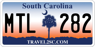 SC license plate MTL282