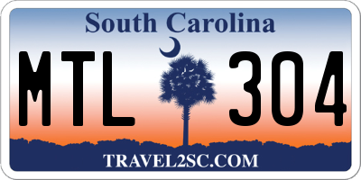 SC license plate MTL304
