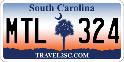 SC license plate MTL324