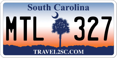 SC license plate MTL327