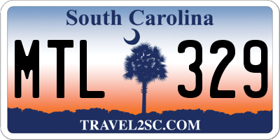 SC license plate MTL329