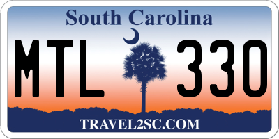 SC license plate MTL330