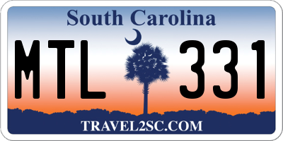 SC license plate MTL331