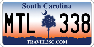 SC license plate MTL338