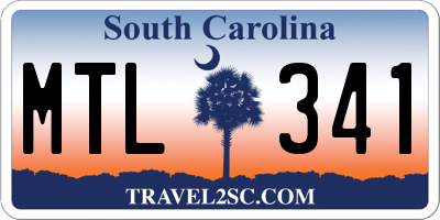 SC license plate MTL341