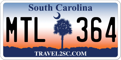 SC license plate MTL364