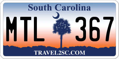SC license plate MTL367