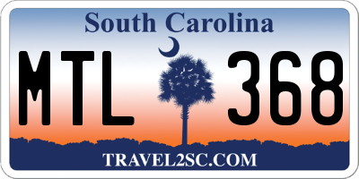 SC license plate MTL368