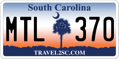 SC license plate MTL370