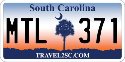 SC license plate MTL371