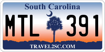 SC license plate MTL391