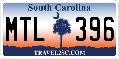 SC license plate MTL396